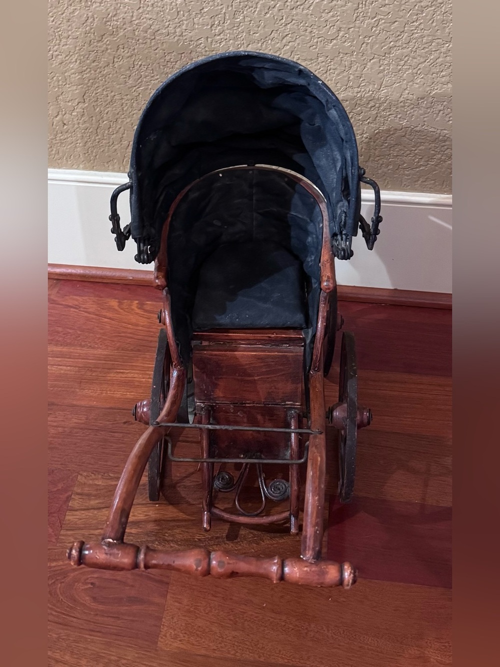 Antique Victorian Bentwood Small Child
Size Decorative Baby Buggy Carriage